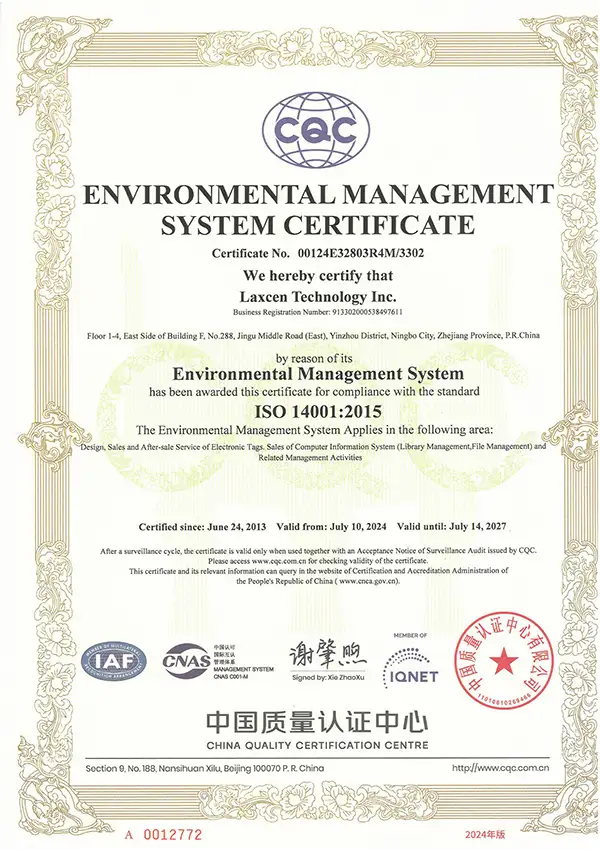ISO14001-Certificate